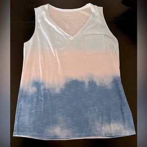 Blue Sleeveless Pocket Shirt